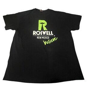 Roswell New Mexico Believe Graphic Black T-Shirt XL